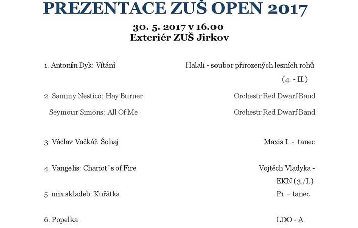 Prezentace všech oborů v exteriérech školy