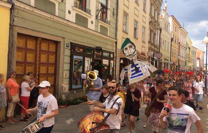 Průvod Panskou ulicí v roce 2017