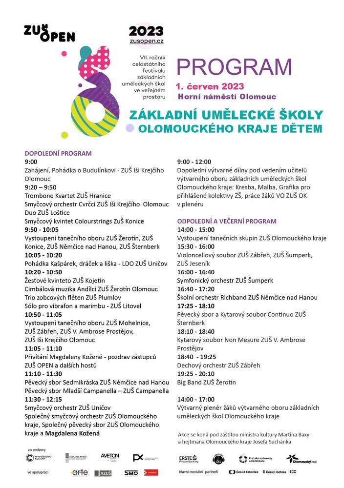 Program_ZUŠ OPEN, Olomouc, 1. 6. 2023 Program_ZUŠ OPEN, Olomouc, 1. 6. 2023
