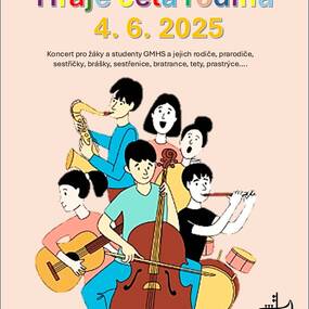 Koncert nejen pro žáky a studenty GMHS a jejich rodiče, prarodiče, sestřičky, brášky, sestřenice, bratrance, tety, prastrýce, spolužáky... ale zkrátka pro všechny, kdo mají rádi muziku a chtějí si zamuzicírovat 
